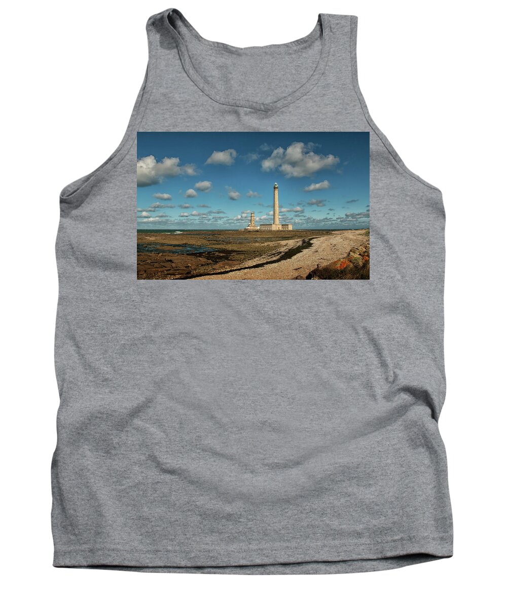 Lighthouse Tank Top featuring the photograph Gatteville Lighthouse 2 by Lisa Chorny