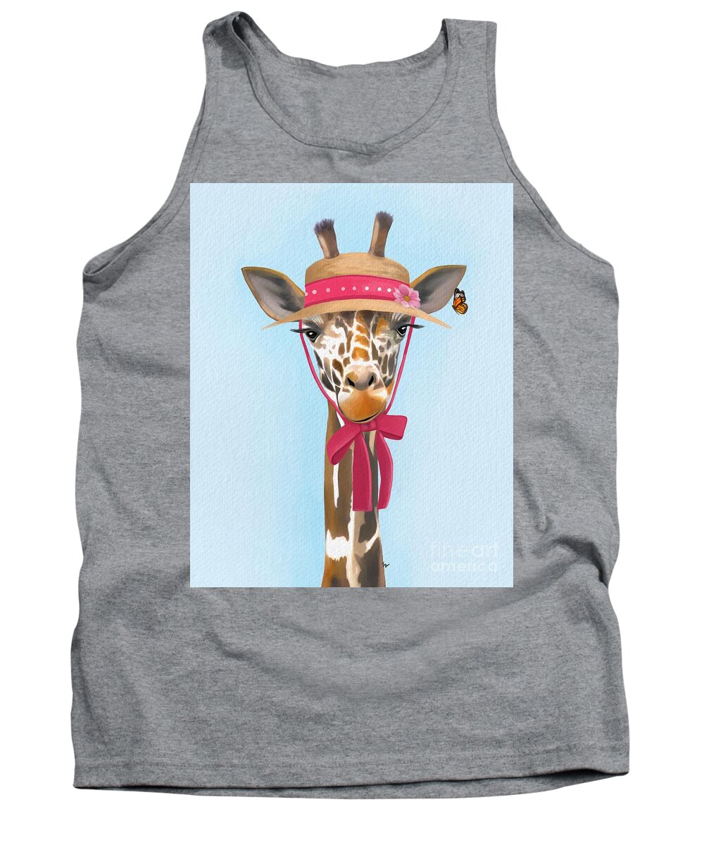 Gertrude Tank Top featuring the painting Gertrude the Giraffe by Tammy Lee Bradley