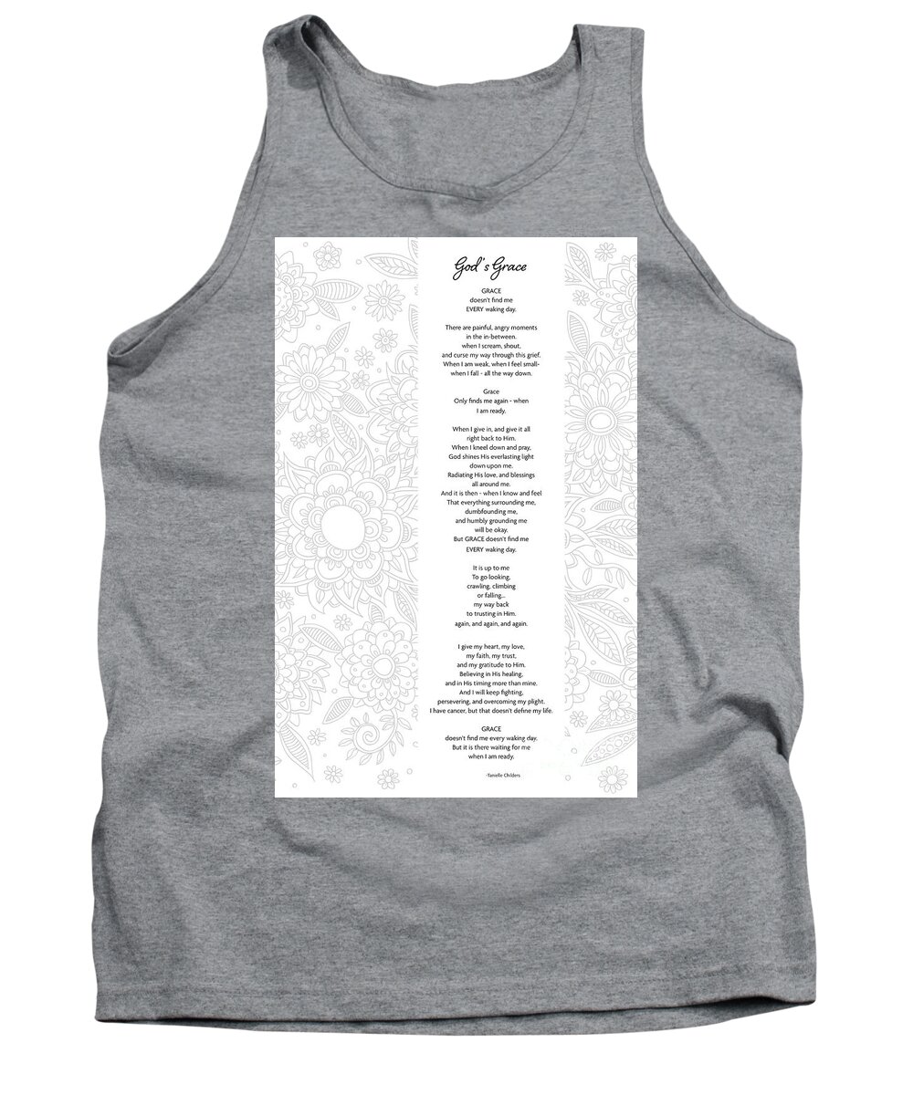 God's Grace Tank Top featuring the digital art God's Grace - Poetry by Tanielle Childers