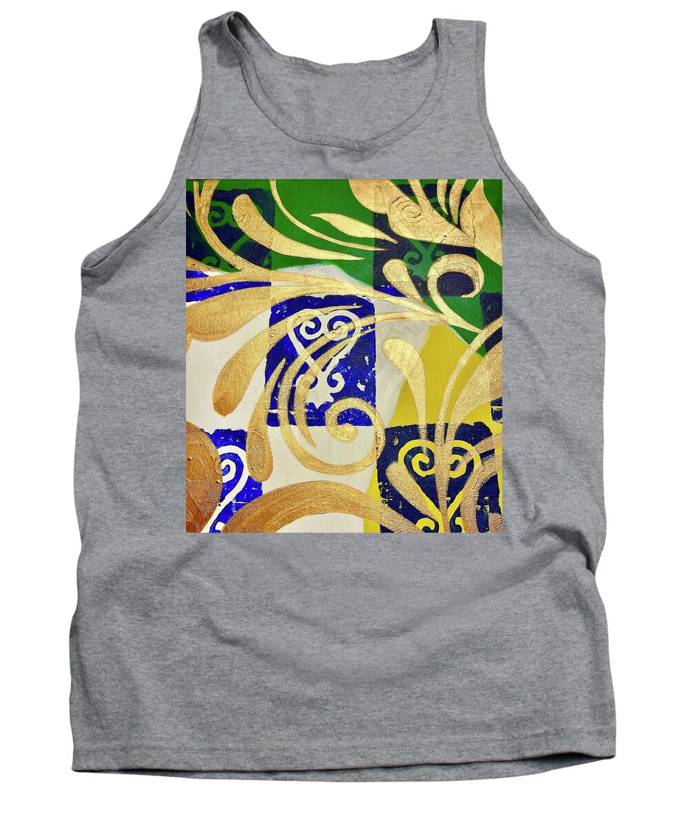 Tank Top featuring the painting Golden by Clayton Singleton