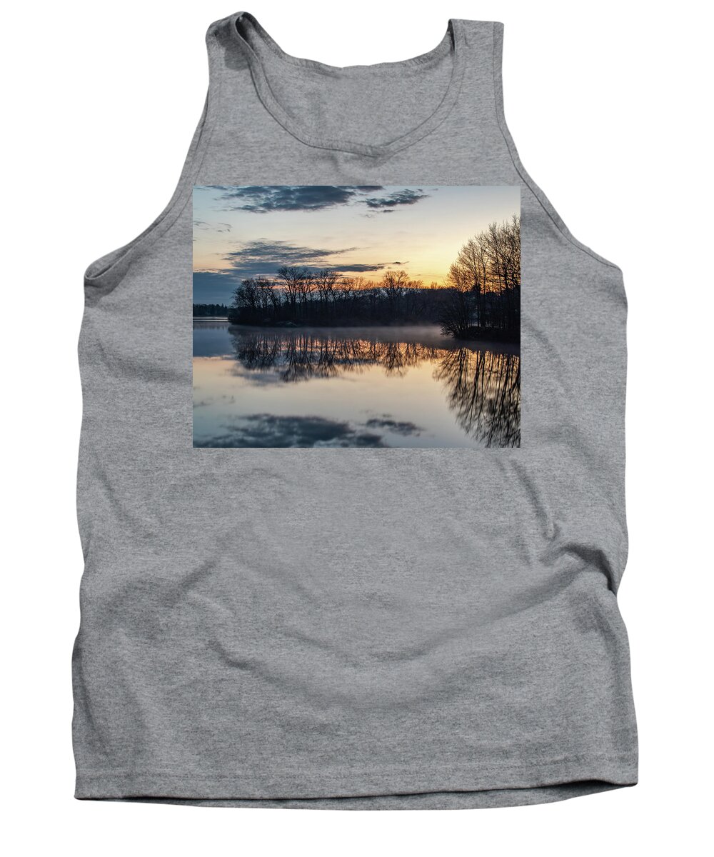 Sunrise Tank Top featuring the photograph Golden Start, by William Bretton