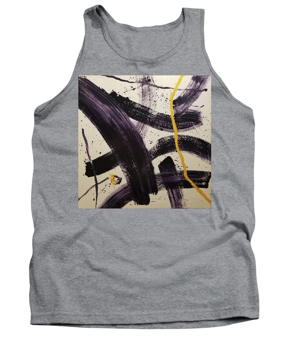 Goldfinger Tank Top featuring the painting Goldfinger by Banning Lary
