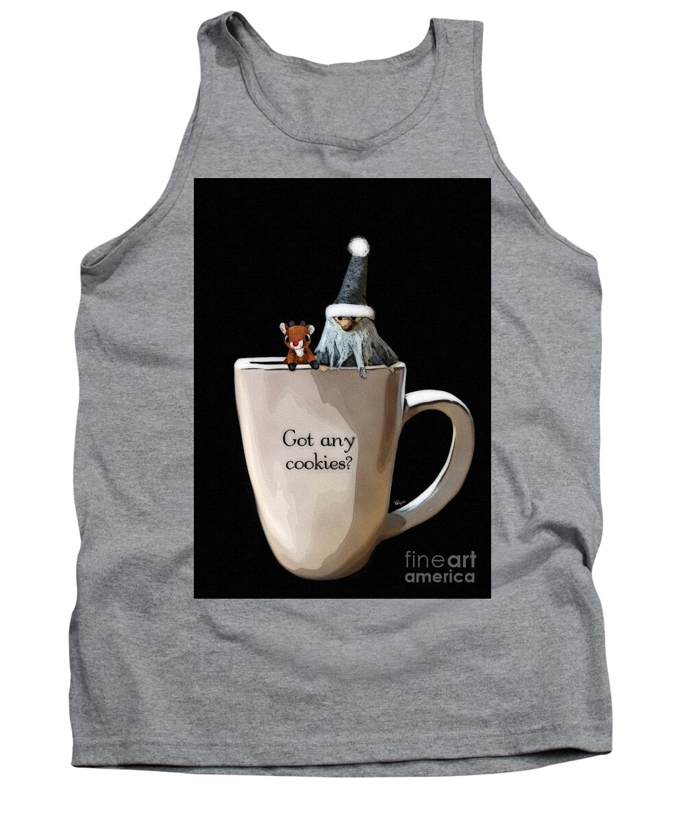 Cup Tank Top featuring the digital art Got any Cookies 2 by Diana Rajala