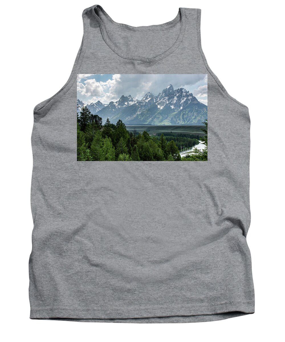 Yellowstone Tank Top featuring the photograph Grand Tetons by Erin Marie Davis