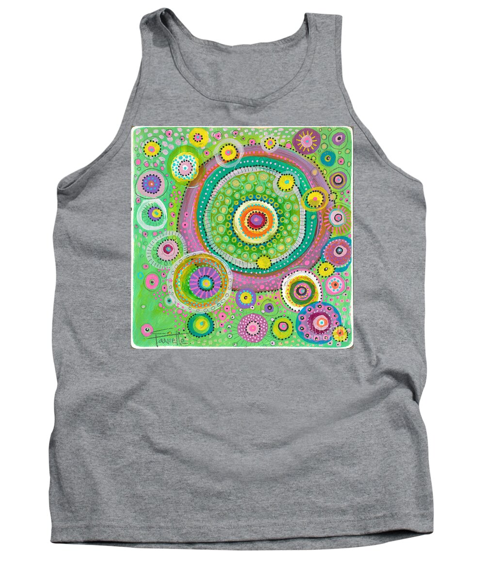 Circles Painting Tank Top featuring the painting Gratitude by Tanielle Childers