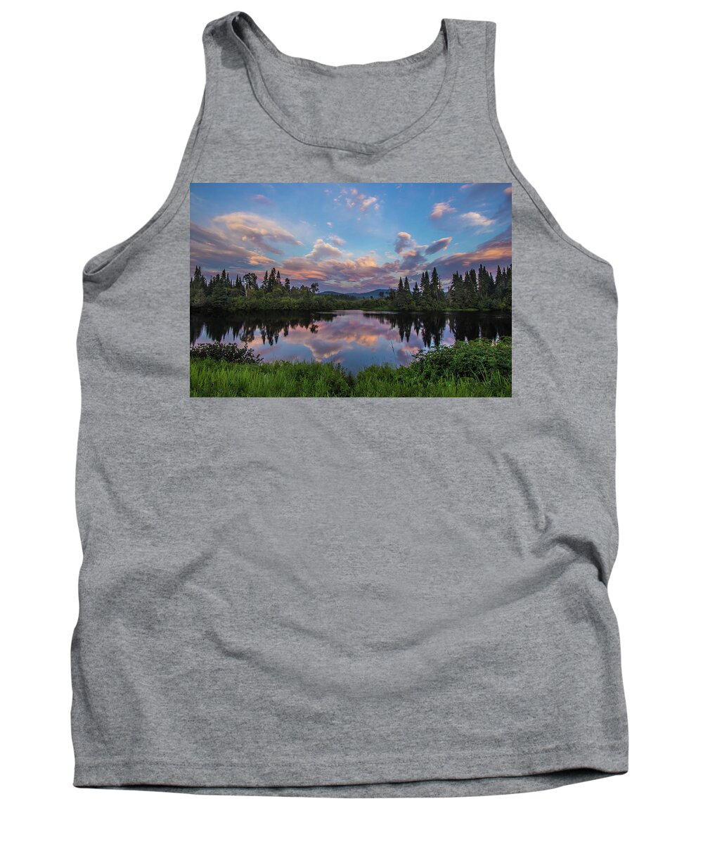 Great North Woods Sunset In New Hampshire Tank Top featuring the photograph Great North Woods Sunset in New Hampshire by White Mountain Images