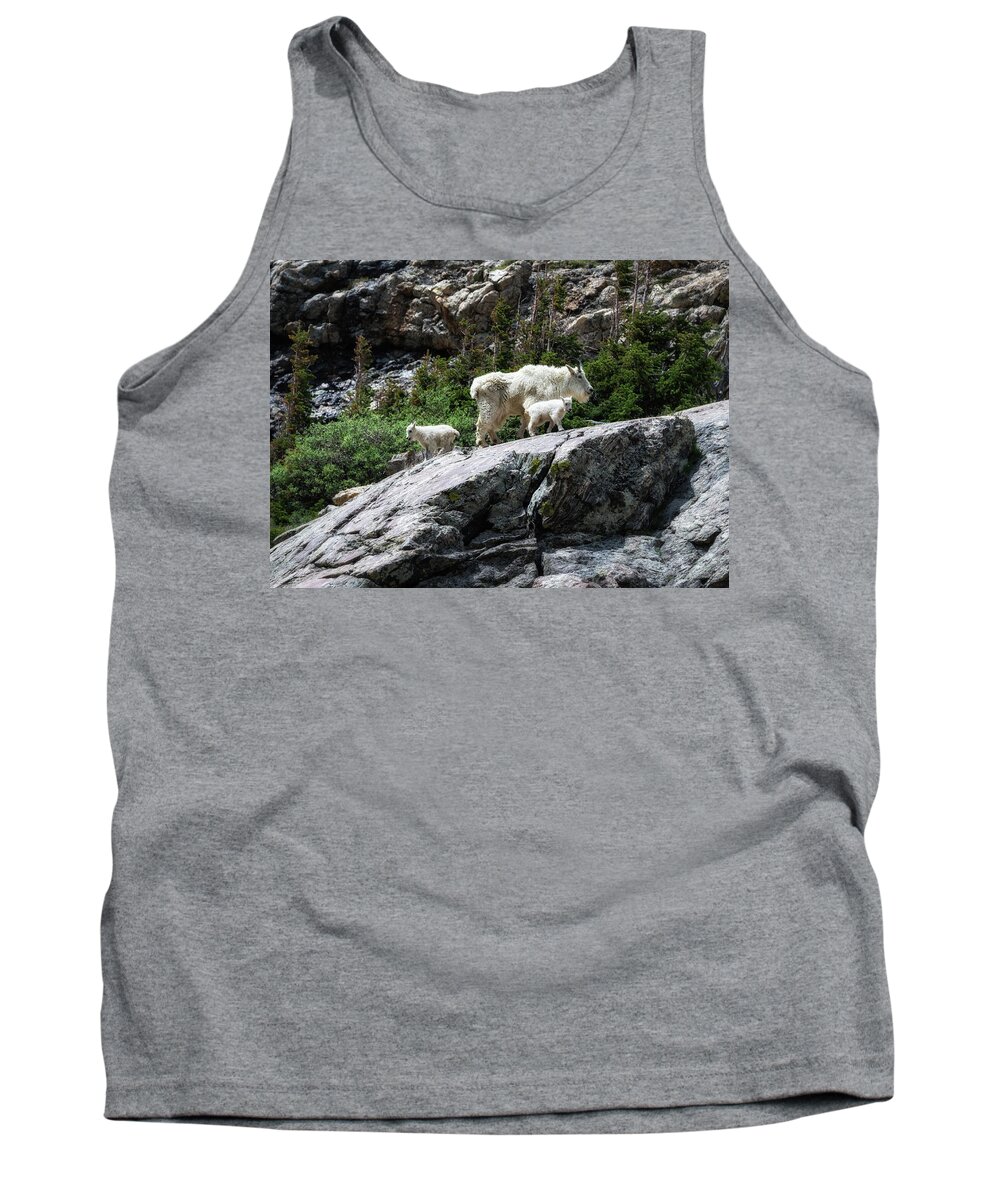 Blue Lakes Tank Top featuring the photograph Hanging with mom by Bitter Buffalo Photography