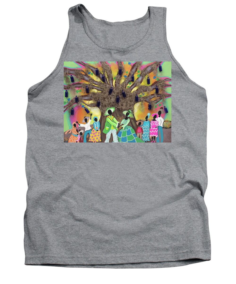 Sabree Tank Top featuring the painting Heaven And Earth by Patricia Sabreee