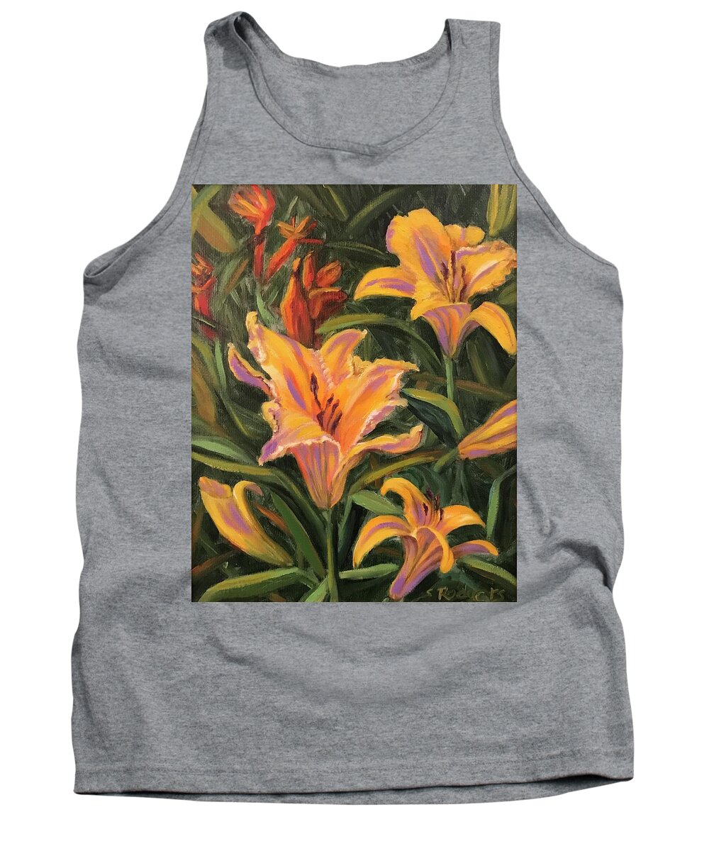 Flowers Tank Top featuring the painting Hello Spring by Sherrell Rodgers