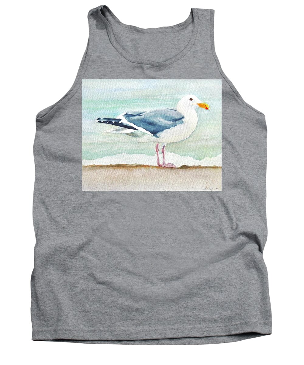 Seagull Tank Top featuring the painting Herring Seagull by Patty Kay Hall