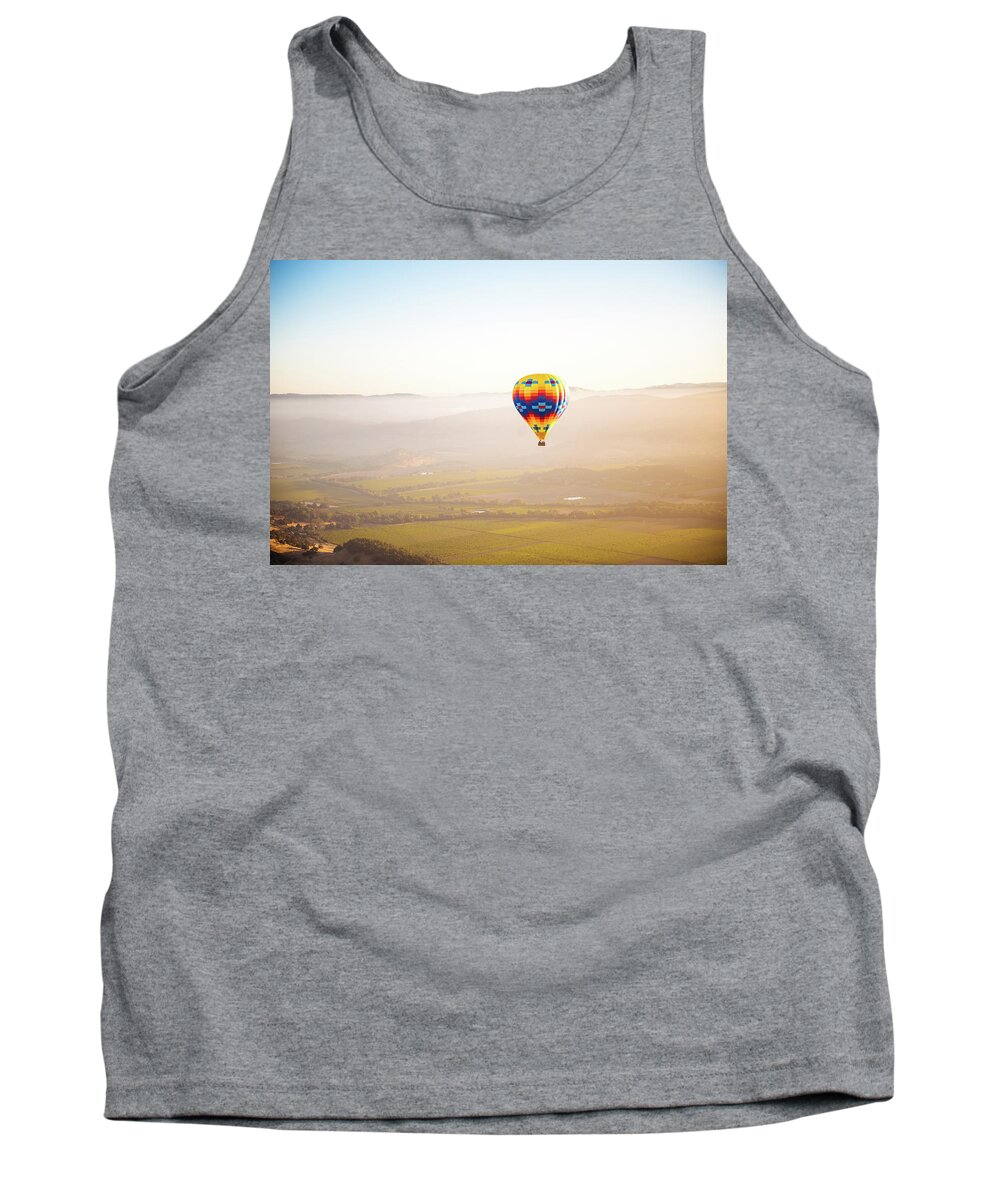 Landscape Tank Top featuring the photograph High above Napa Valley by Aileen Savage
