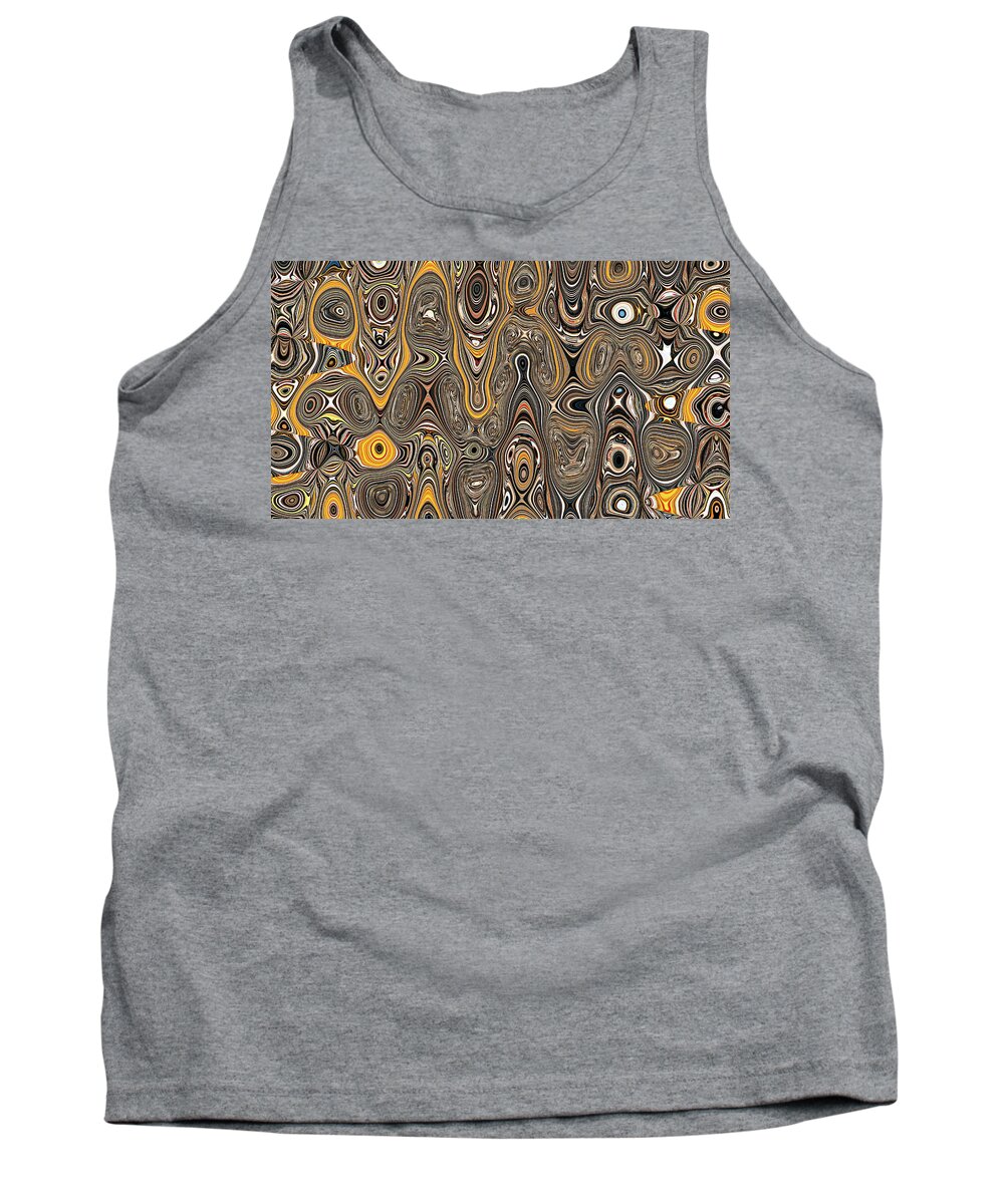 High Pressure Squeeze Abstract Tank Top featuring the digital art High Pressure Squeeze Abstract by Tom Janca