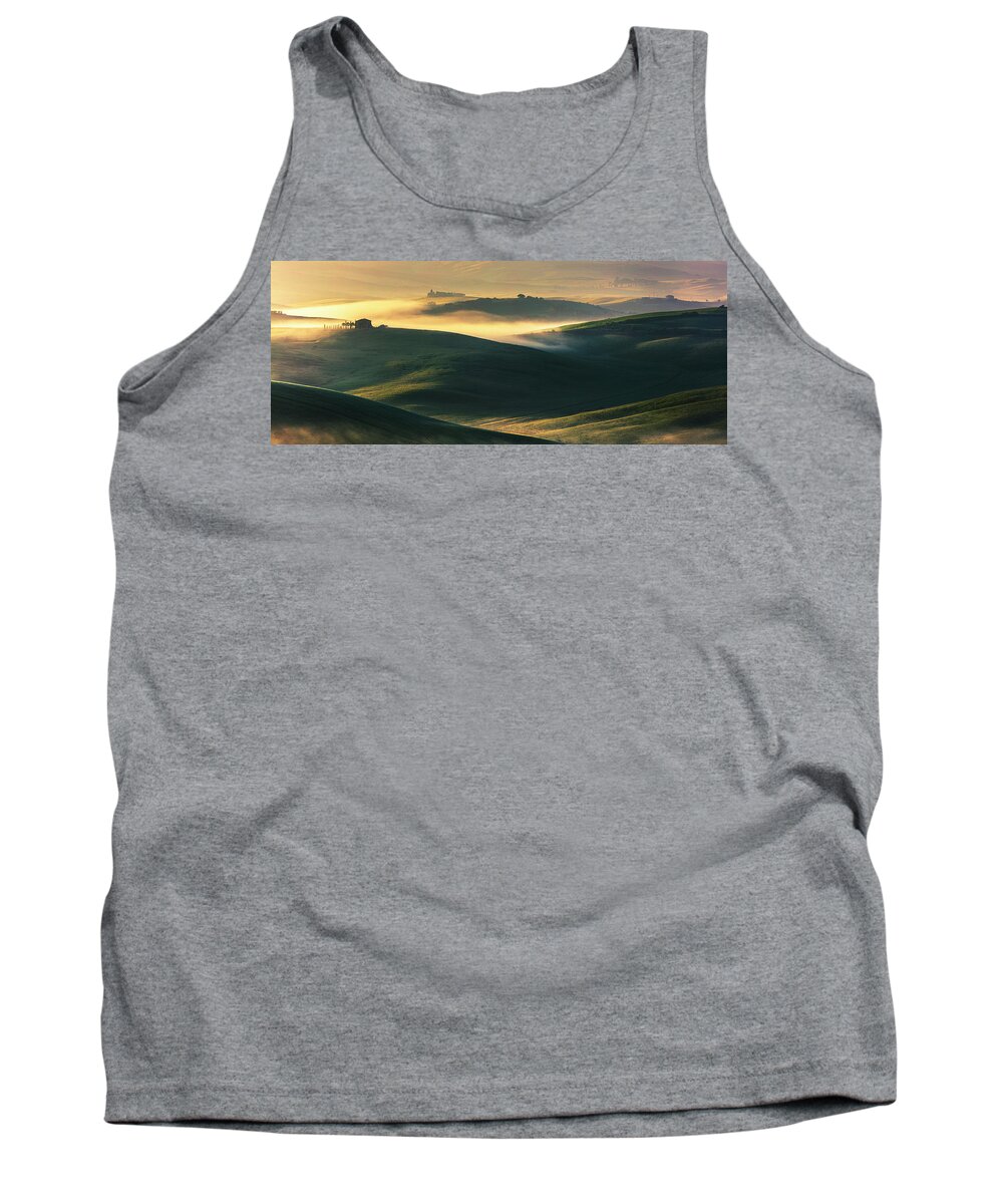Italy Tank Top featuring the photograph Hilly Tuscany Valley by Evgeni Dinev