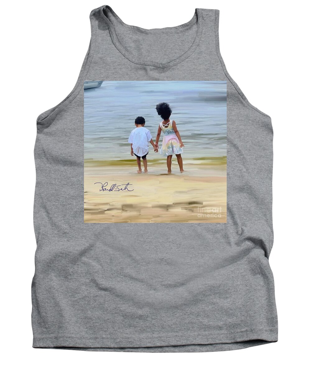 Children Tank Top featuring the digital art Hold My Hand by D Powell-Smith