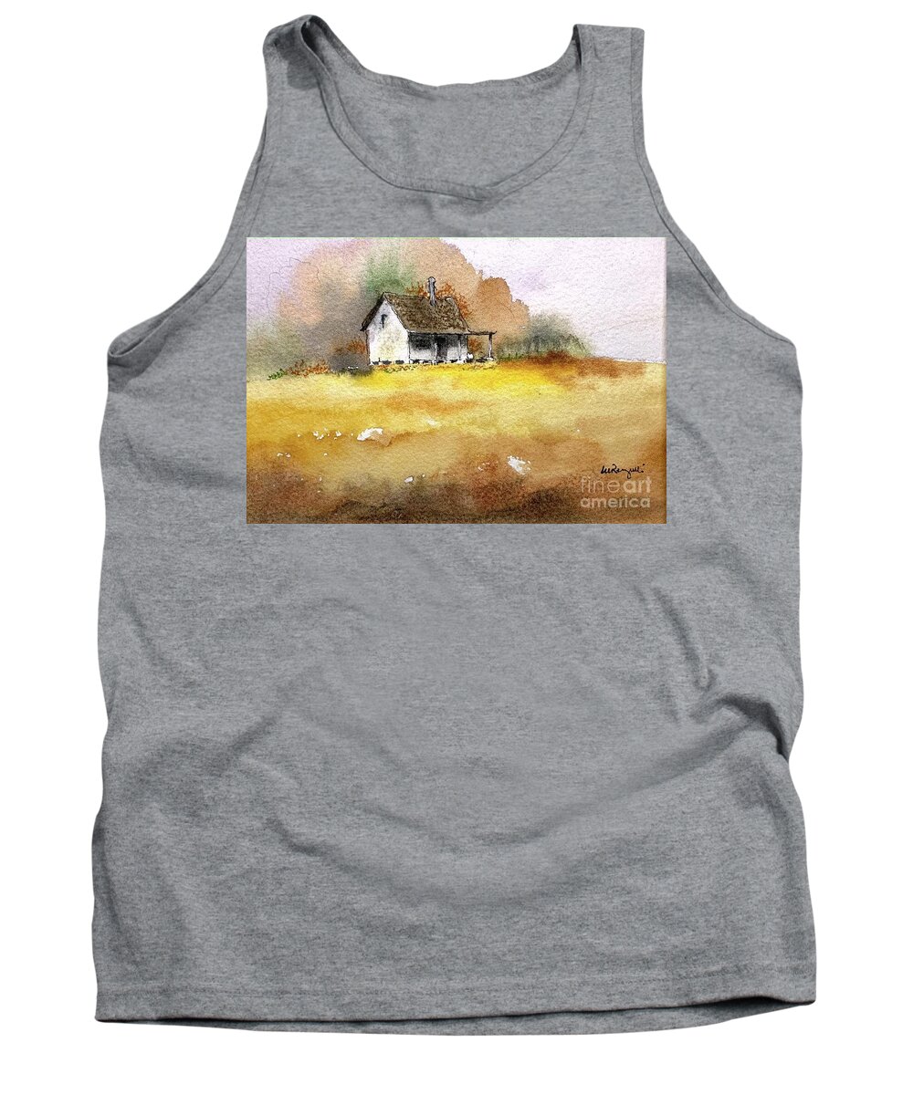 Watercolor Tank Top featuring the painting Home Place by William Renzulli