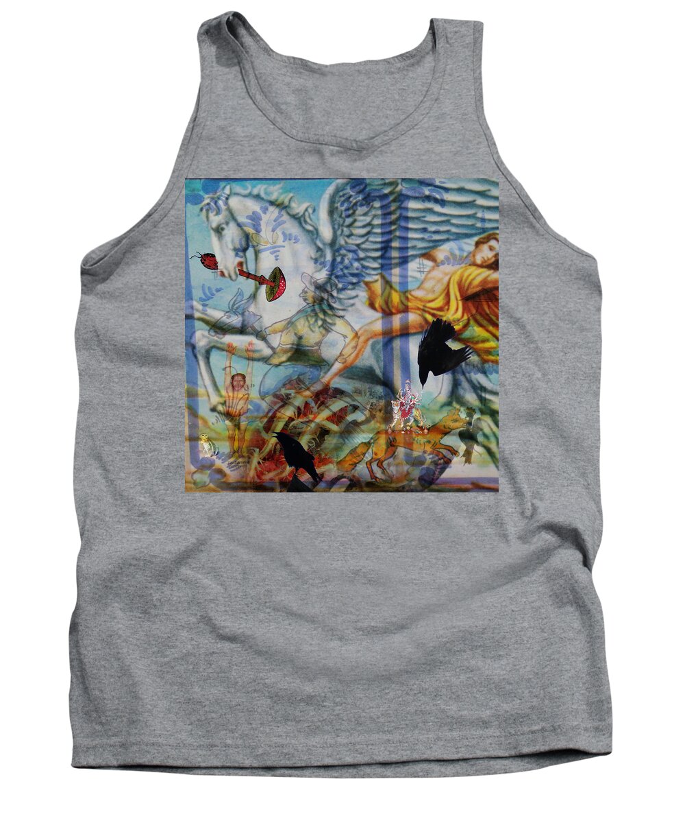 Mythic Tank Top featuring the photograph Horse Rider by Perry Hoffman