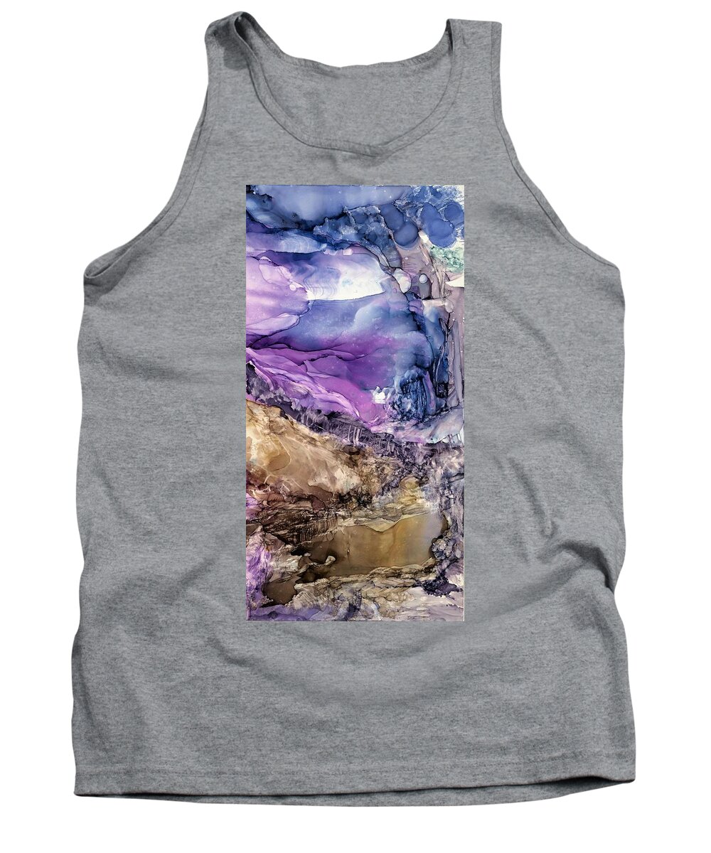 Soft Tank Top featuring the painting How you look at it by Angela Marinari