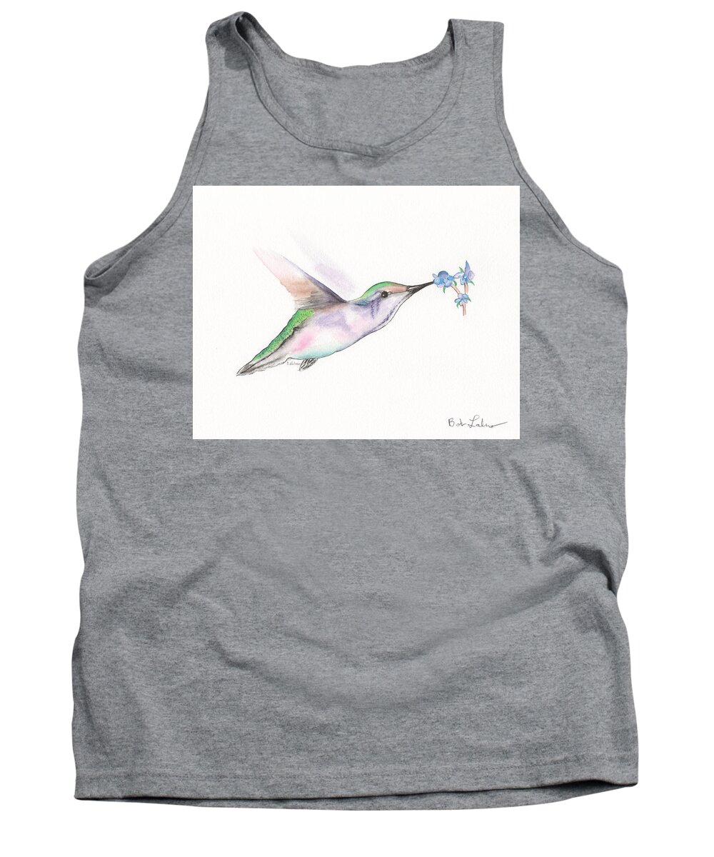  Tank Top featuring the painting Hummingbird #2 by Bob Labno