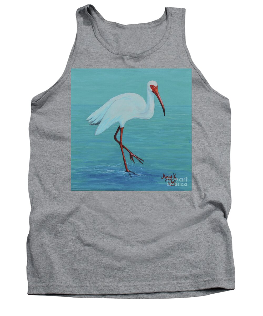 Nature Tank Top featuring the painting Ibis by Aicy Karbstein