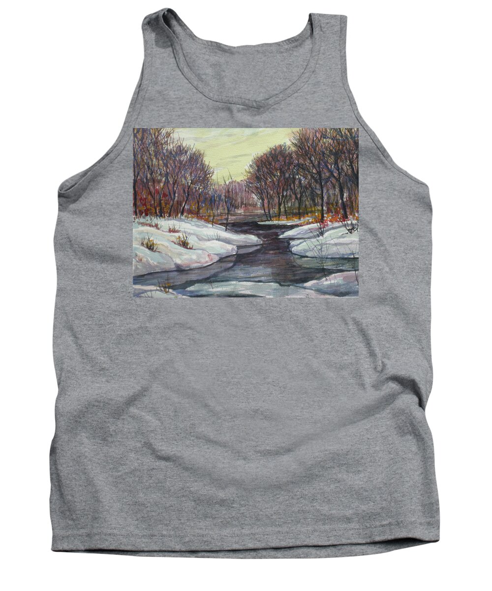  Tank Top featuring the painting Ice Floods by Douglas Jerving
