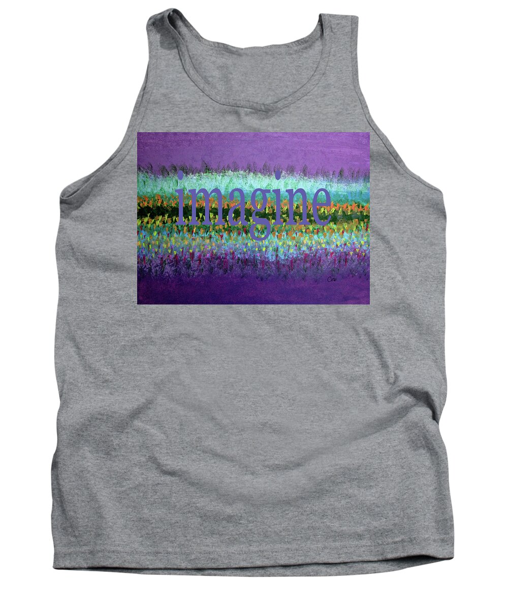 Imagine Tank Top featuring the painting Imagine 2020 by Corinne Carroll