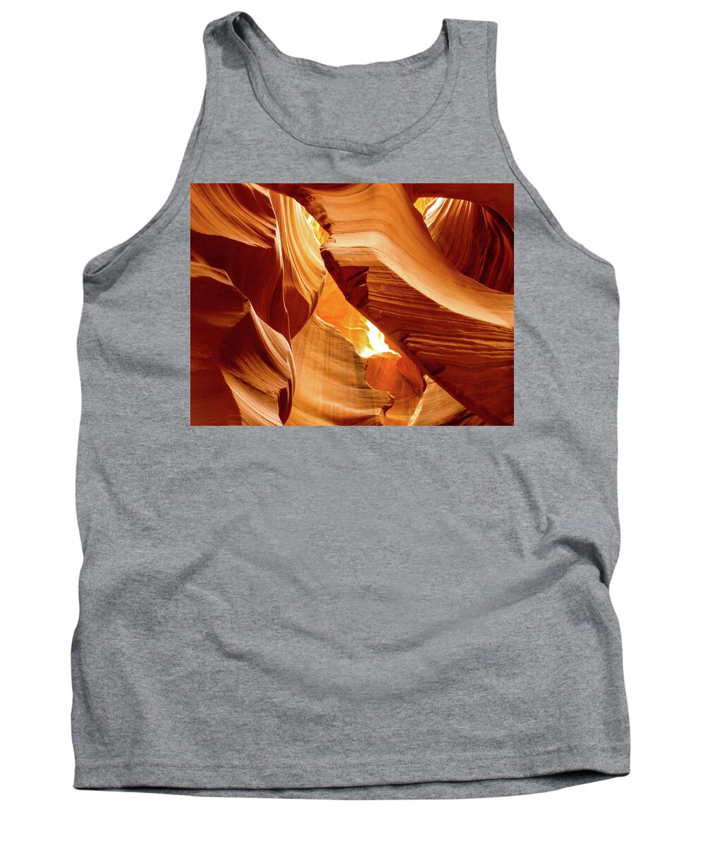 Antelope Canyon Tank Top featuring the photograph In The Desert There Is Only Sand - Antelope Canyon. Page, Arizona by Earth And Spirit