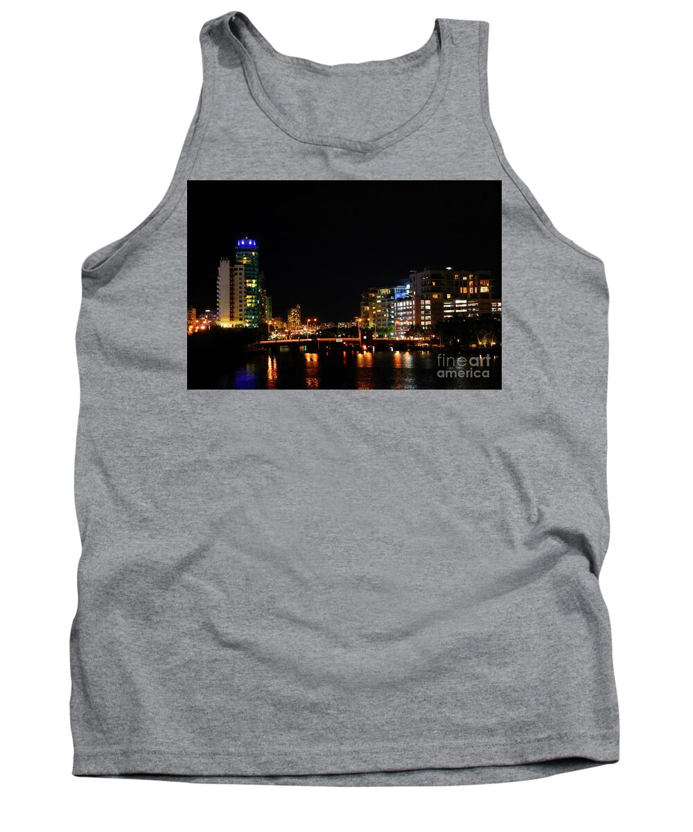 Blur Tank Top featuring the photograph Indian Creek Canal - Miami Florida USA - Study III by Doc Braham