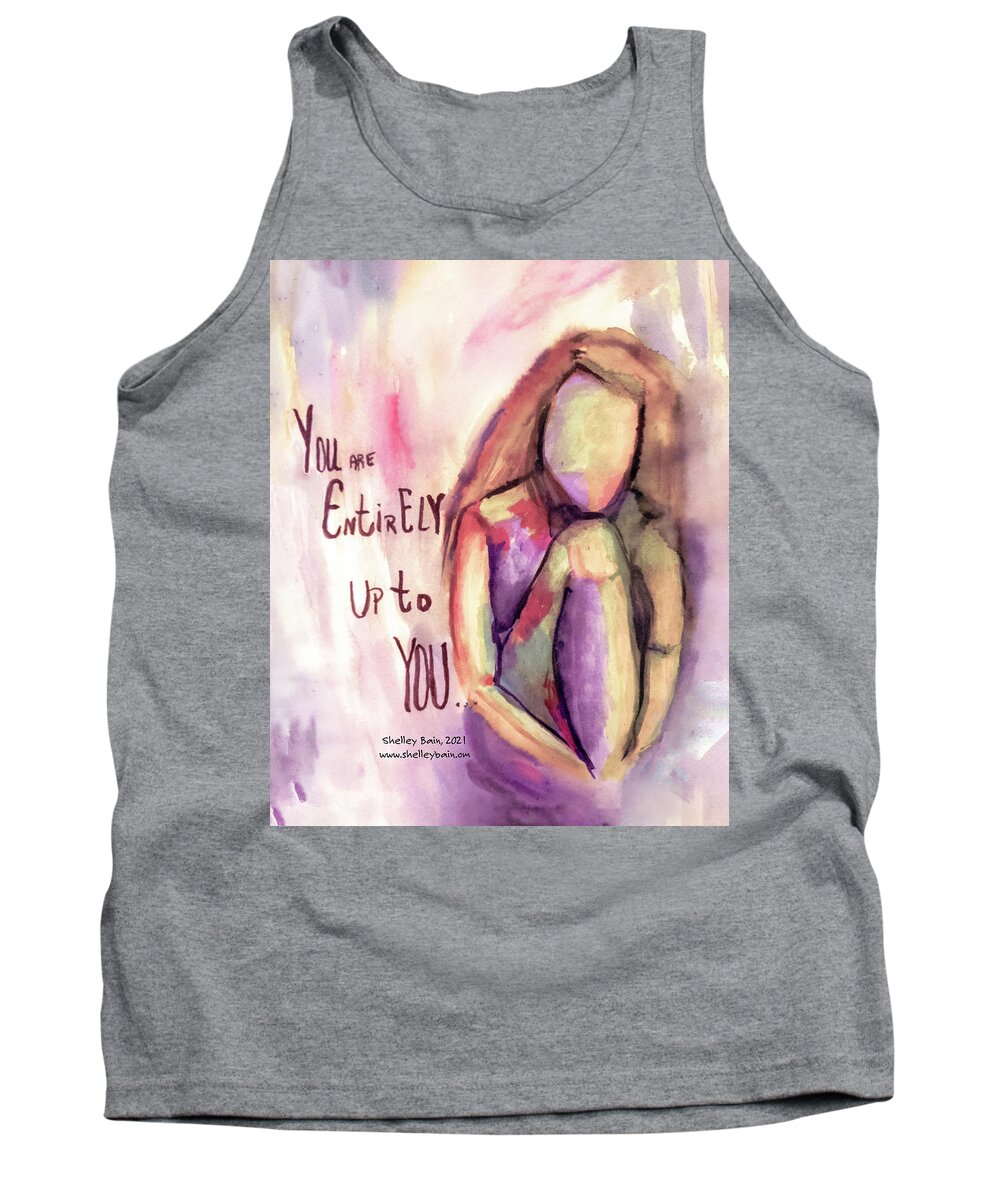 Daily Tank Top featuring the mixed media Inspiration # 33 by Shelley Bain