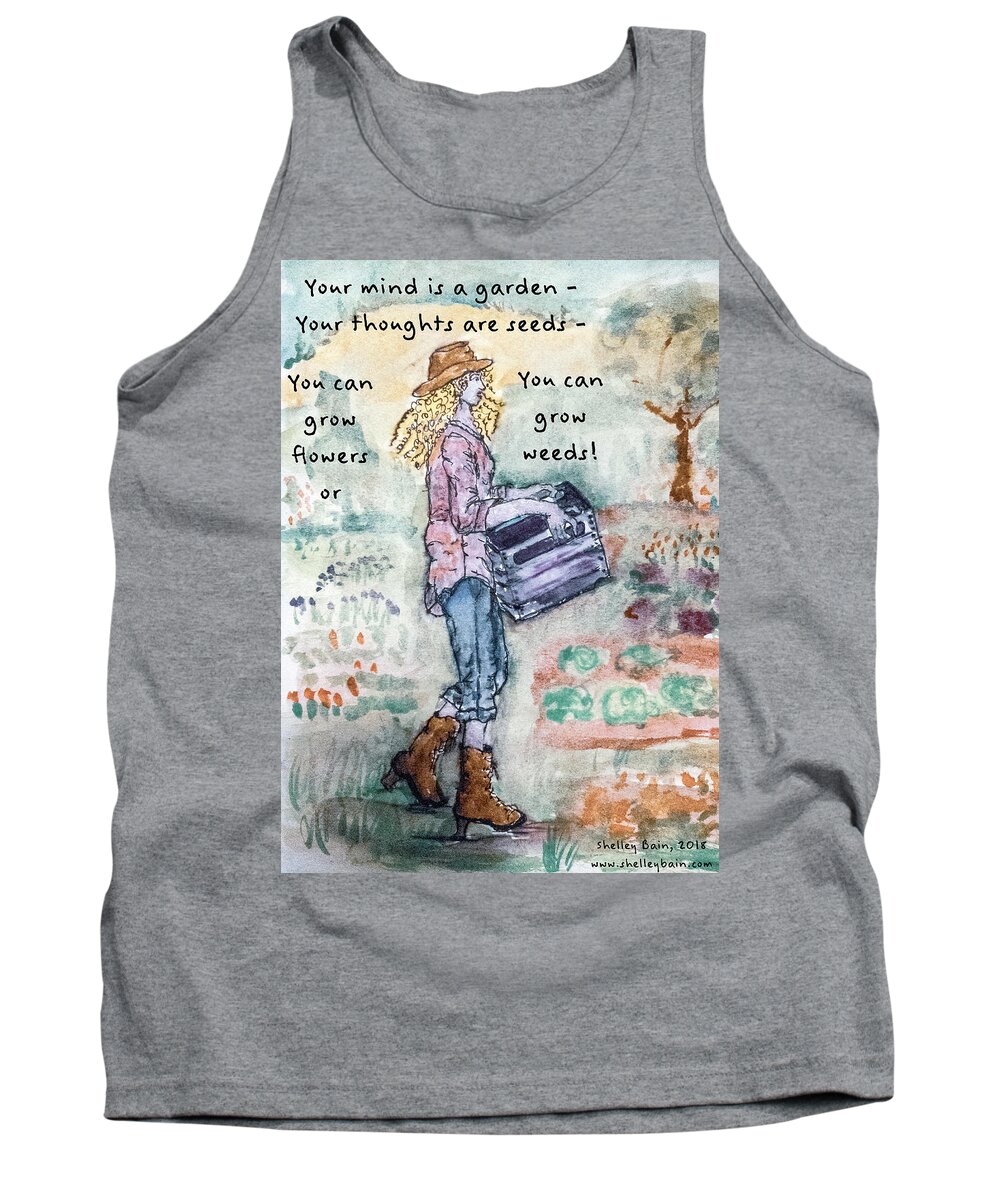 Daily Tank Top featuring the mixed media Inspiration #2 by Shelley Bain