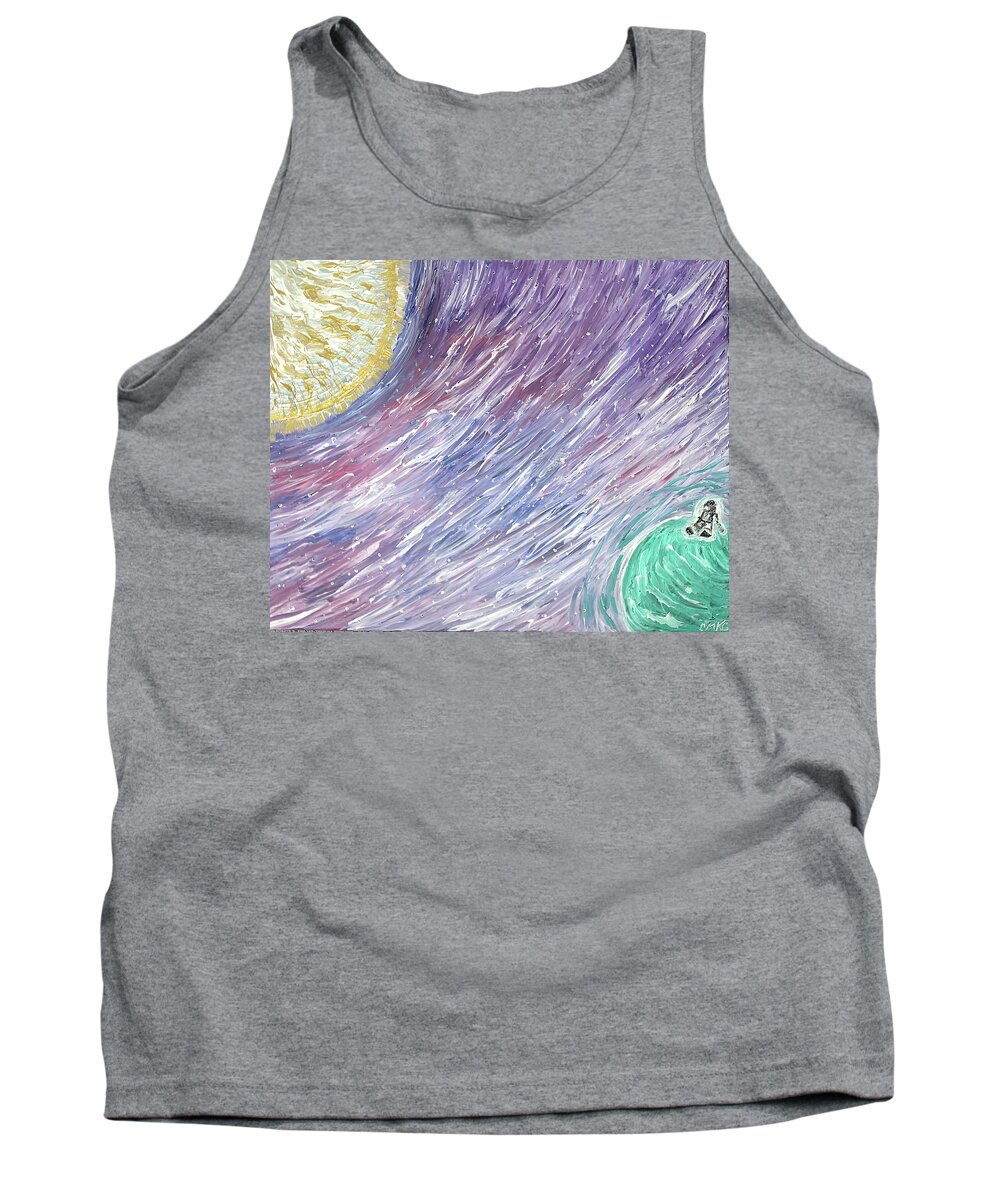 Abstract Tank Top featuring the painting Inversion by Christina Knight