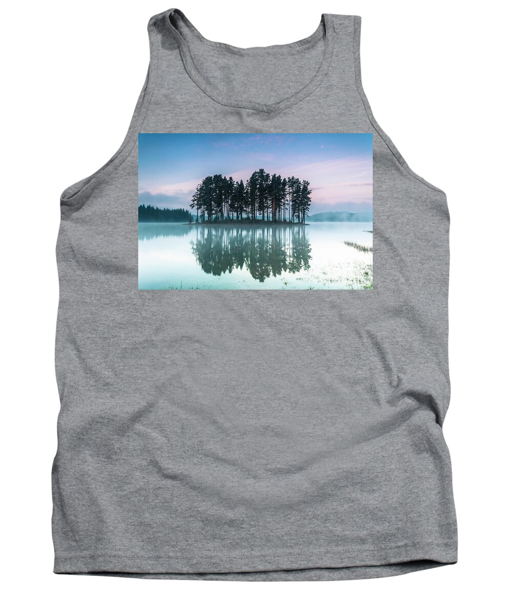 Mountain Tank Top featuring the photograph Island Of the Day Before by Evgeni Dinev