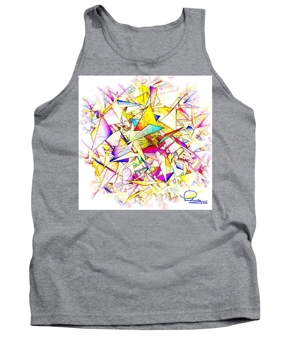 Cafe Art Tank Top featuring the digital art It's 2020 Now by Ludwig Keck