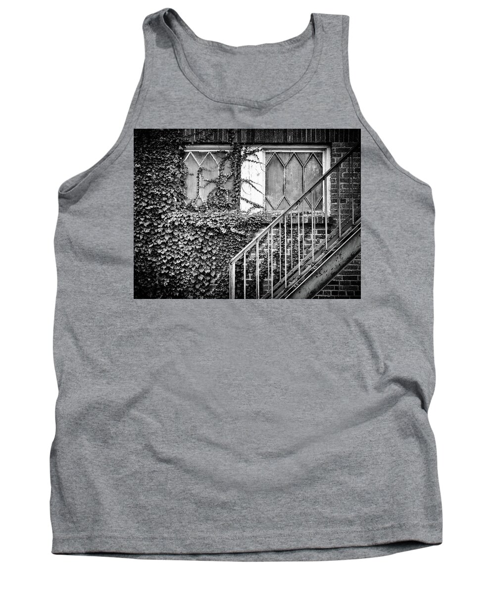  Tank Top featuring the photograph Ivy, Window And Stairs by Steve Stanger