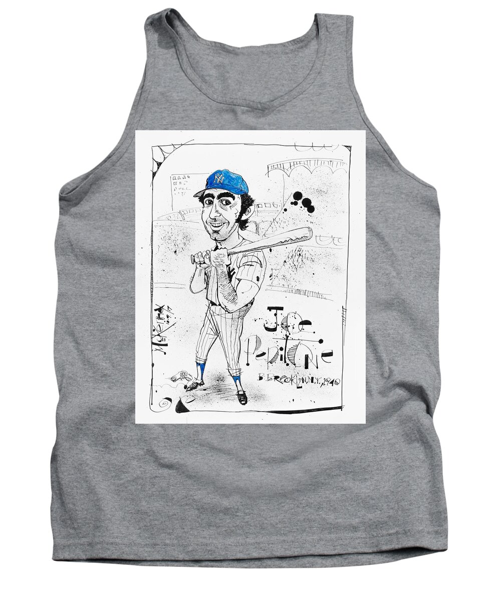  Tank Top featuring the drawing Joe Pepitone by Phil Mckenney
