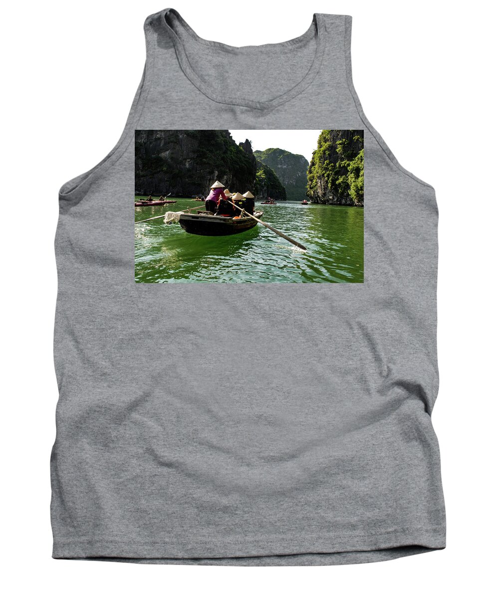 Vietnam Tank Top featuring the photograph Between Land And Sea - Bai Tu Long Bay, Vietnam by Earth And Spirit