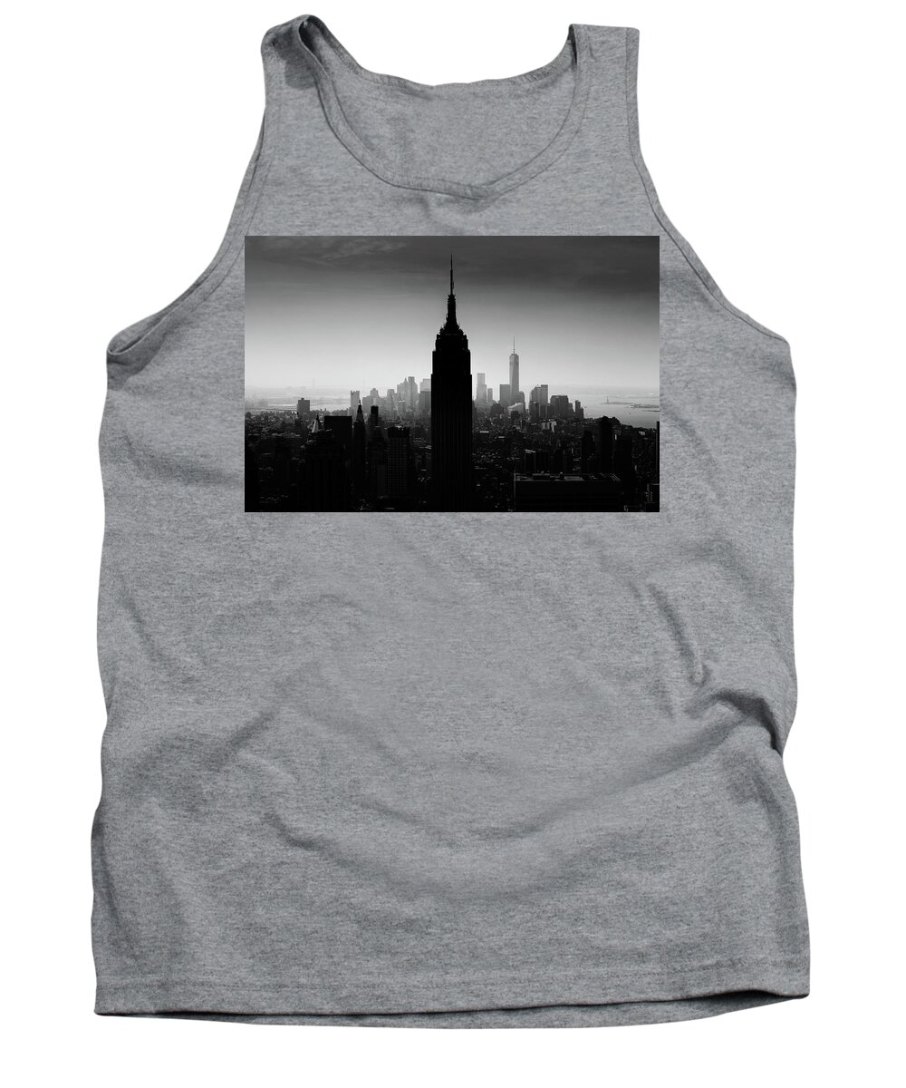 New York City Skyline At Night Tank Top featuring the photograph Kept In The Dark by Az Jackson