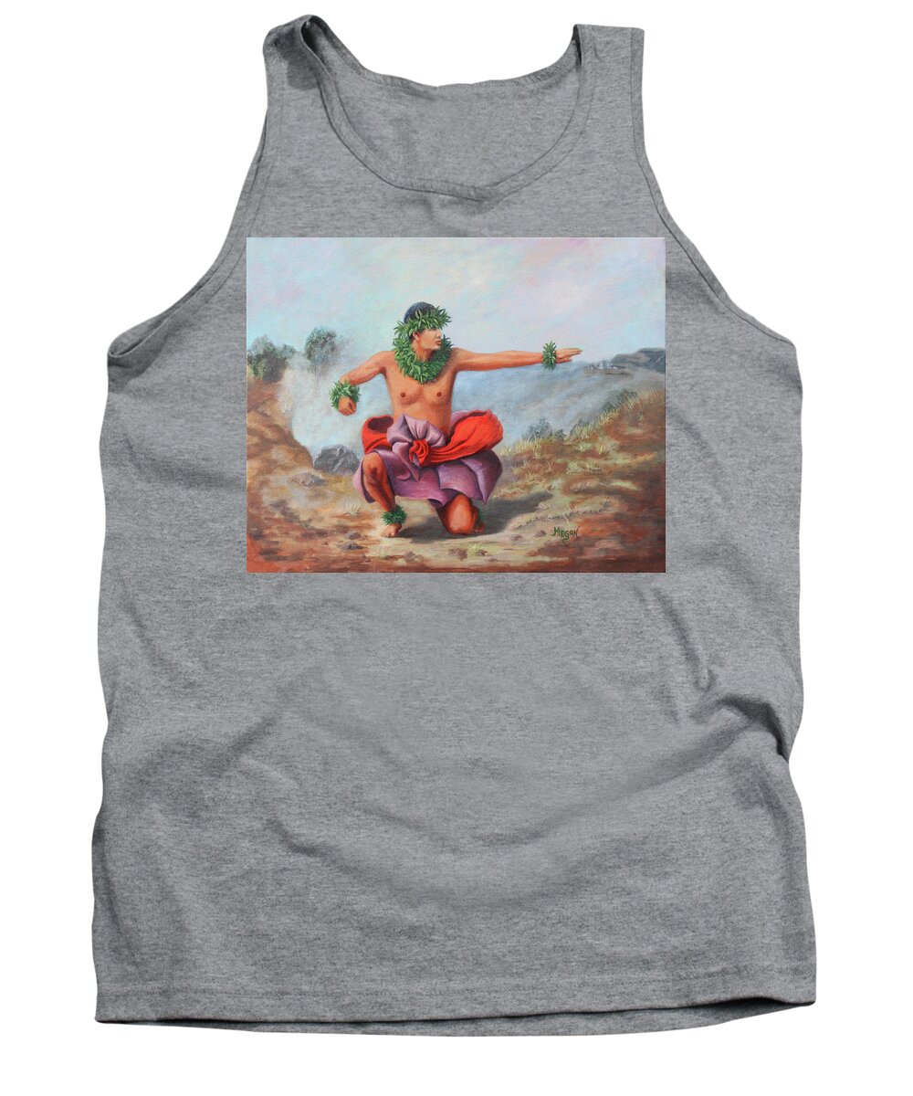 Male Tank Top featuring the painting Kilauea by Megan Collins