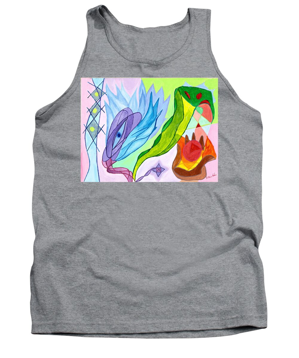 Spirituality Tank Top featuring the painting Kundalini Activated by B Aswin Roshan