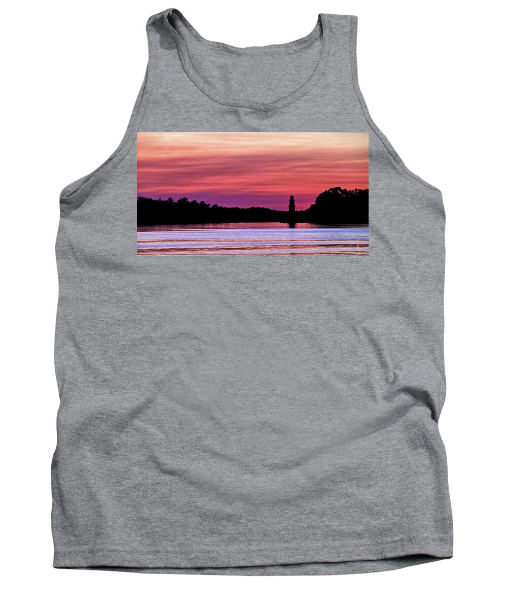 Sunset Tank Top featuring the photograph Lake Lenape Sunset by Bob Falcone