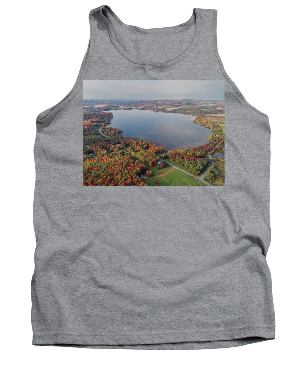 Fall Tank Top featuring the photograph Lake Salem Vermont by John Rowe