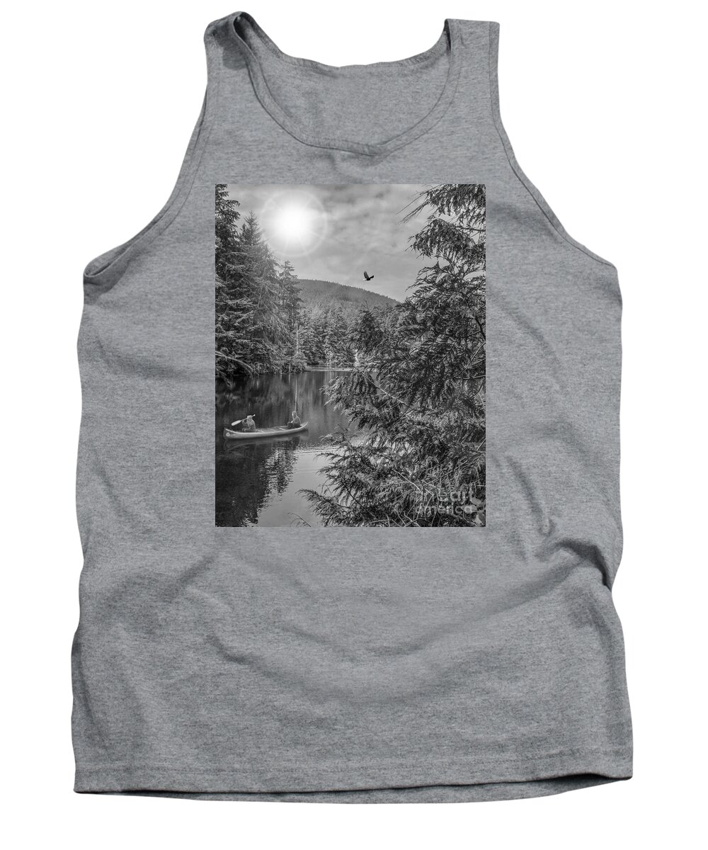Orcas Island Tank Top featuring the photograph Lake Setting by William Wyckoff
