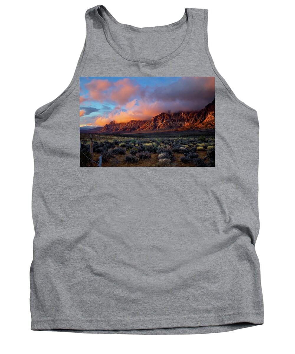 Landscape Photography Tank Top featuring the photograph Las Vegas Red Rock Canyon by Michael W Rogers