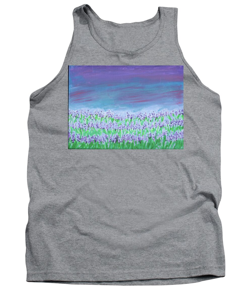 Lavender Tank Top featuring the painting Lavender by Michele Wilson