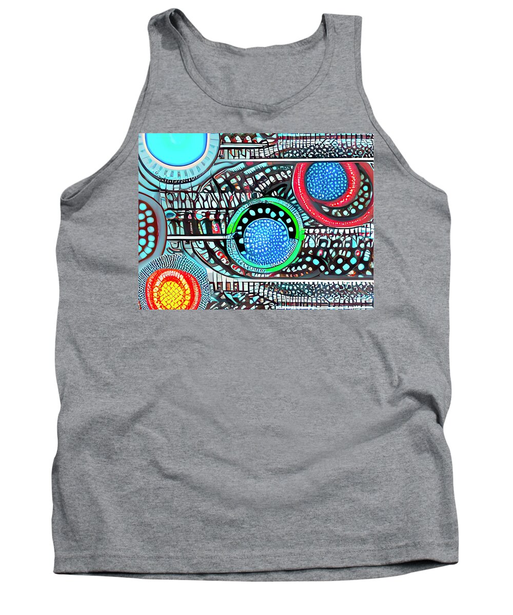 Abstract Ai Tank Top featuring the digital art Layout by Fred Moore