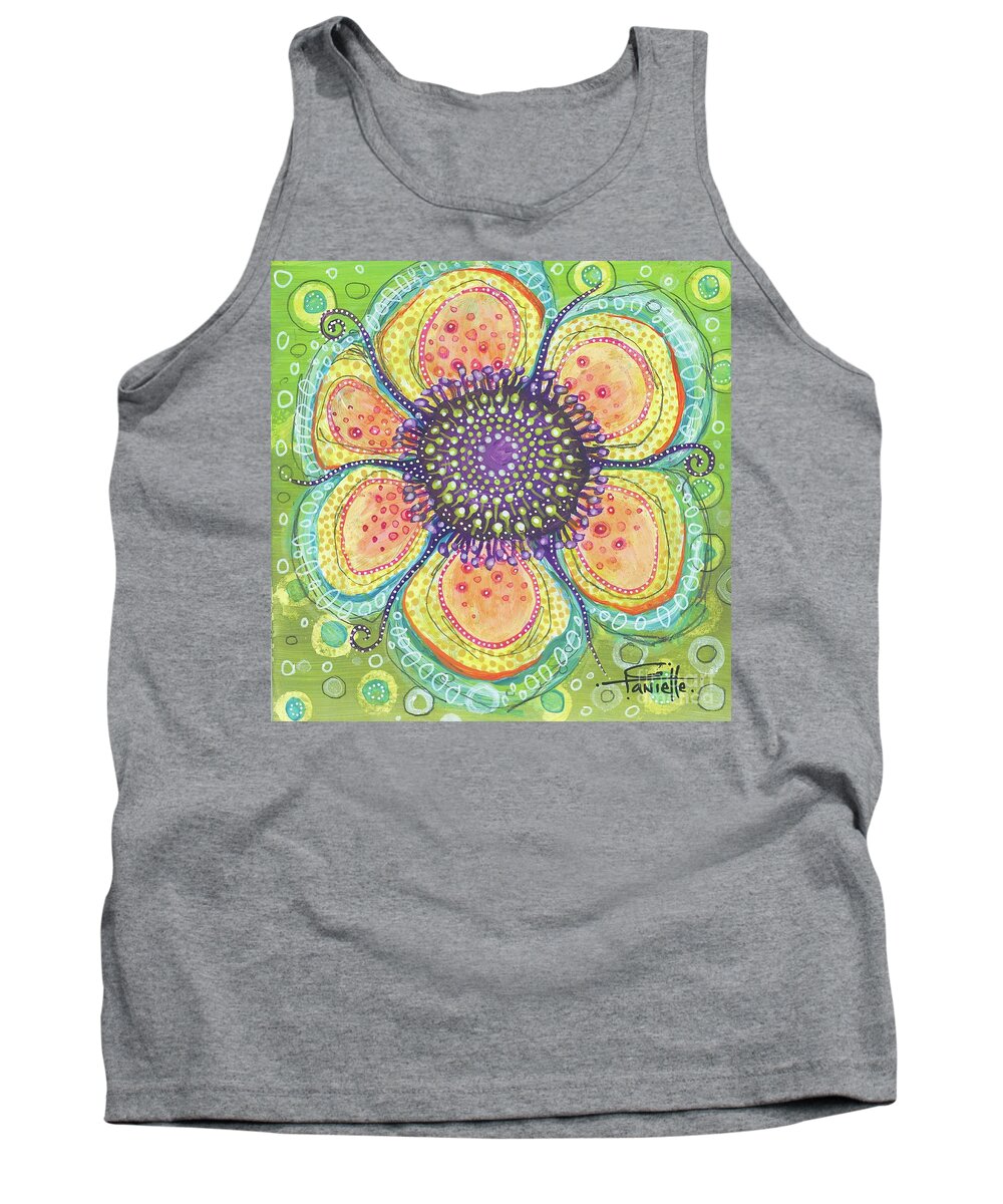 Flower Painting Tank Top featuring the painting Letting Go by Tanielle Childers