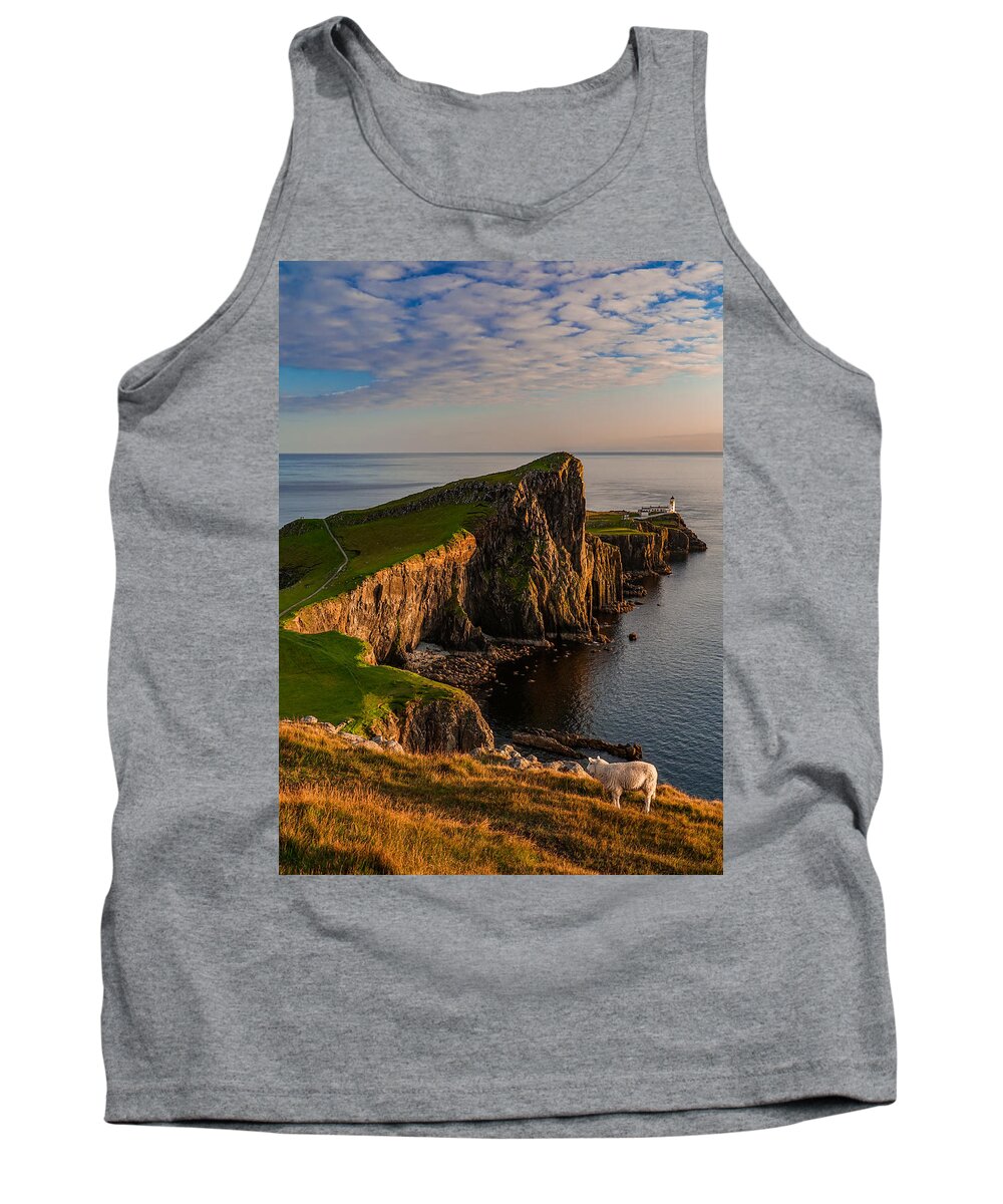 Neist Point Tank Top featuring the photograph Life in Isle of Skye by George Afostovremea