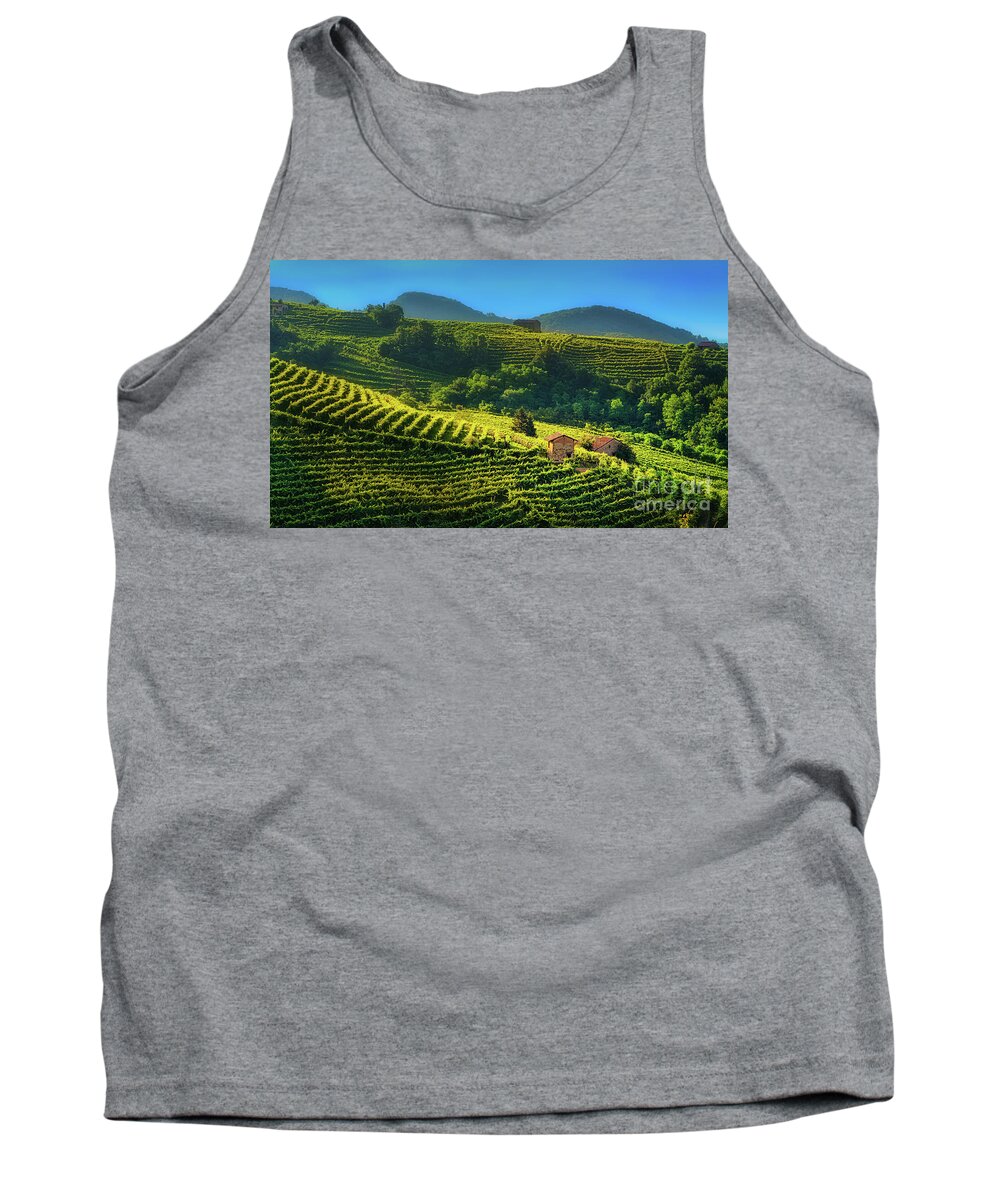 Prosecco Tank Top featuring the photograph Little houses in the vineyard by The P