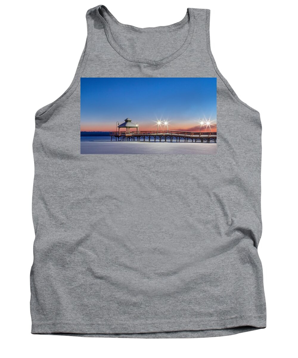 Lake Neatahwanta Tank Top featuring the photograph Little Lake Pier by Rod Best
