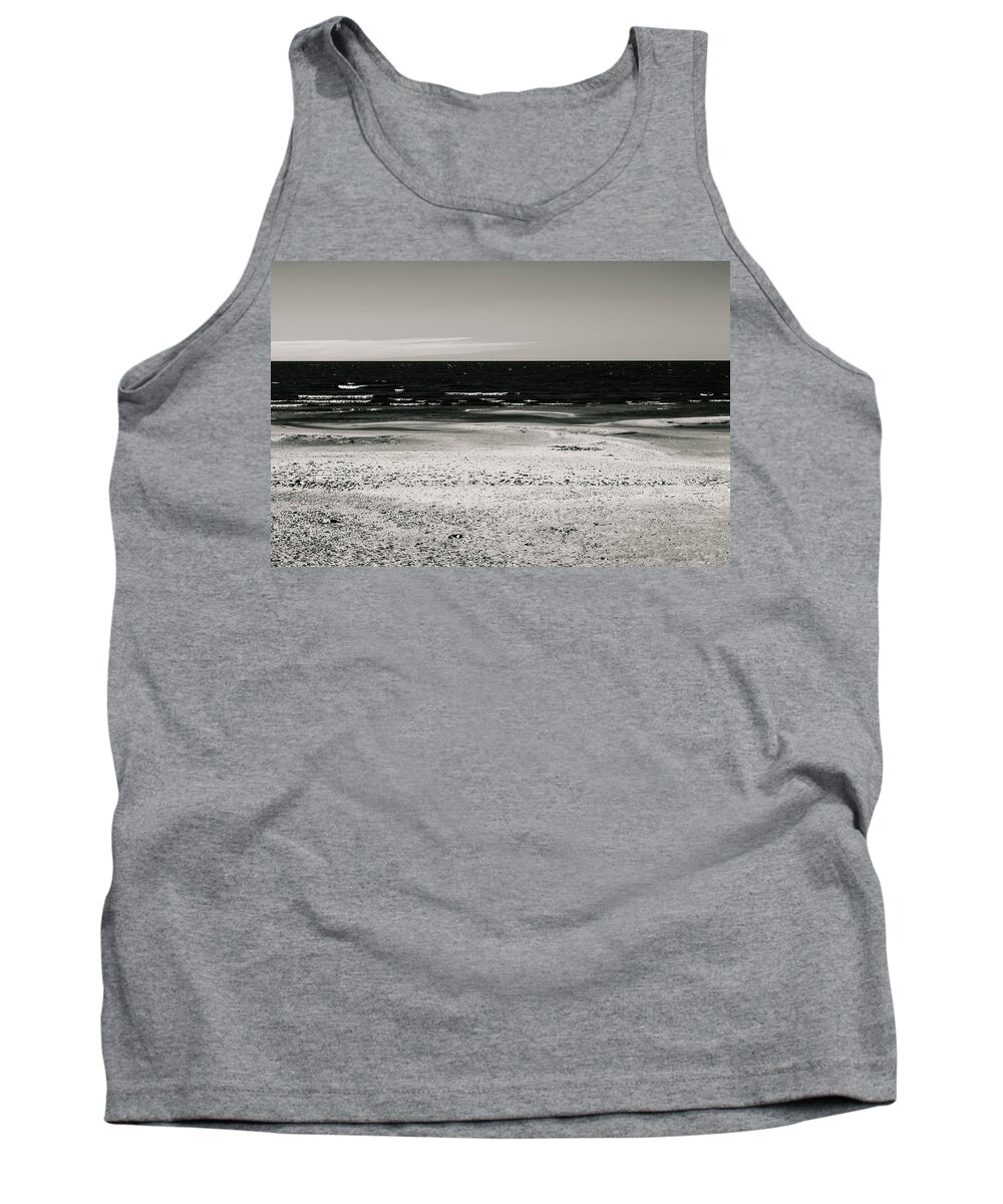 Beach Tank Top featuring the photograph Lonely beach by Maria Dimitrova