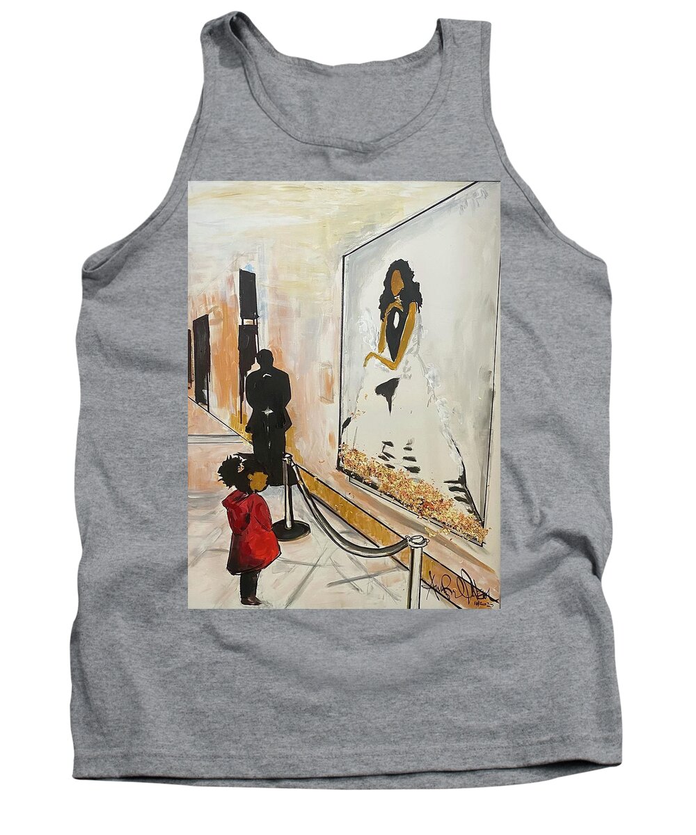  Tank Top featuring the painting Looking up at Greatness by Angie ONeal